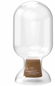 Picture of Glass Cloche Matches Holder with Red Tip Matches Clear 6"